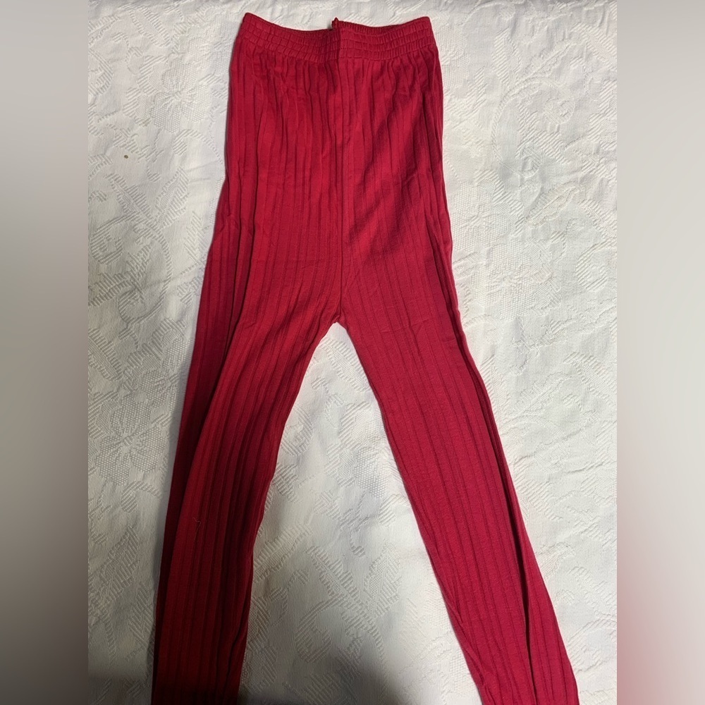 Girls Red Leggings